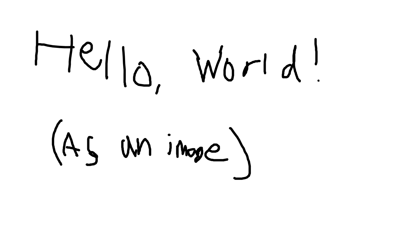 Hello, World! (As an image)